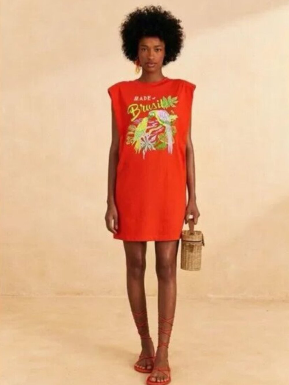 FARM Rio Brasil Graphic T-Shirt Dress